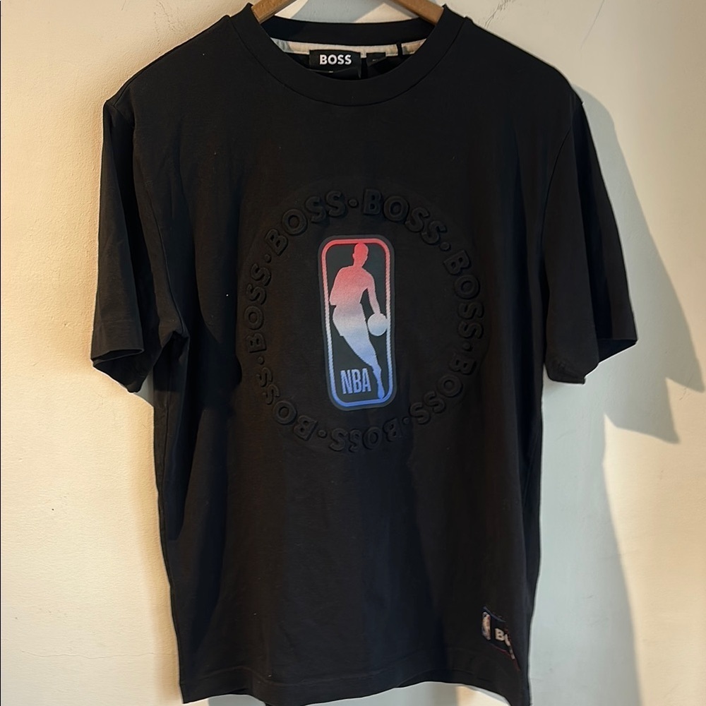 Boss Black T-Shirt with NBA Emblem